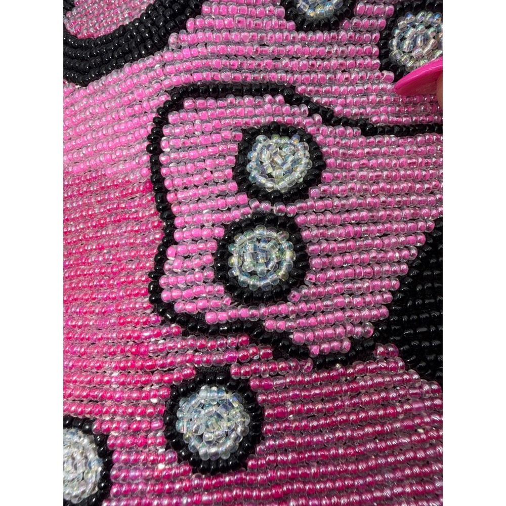 Another Y & S Original Hand Beaded Abstract Art Shoulder Tote Glass Seed Bead - Picture 12 of 12